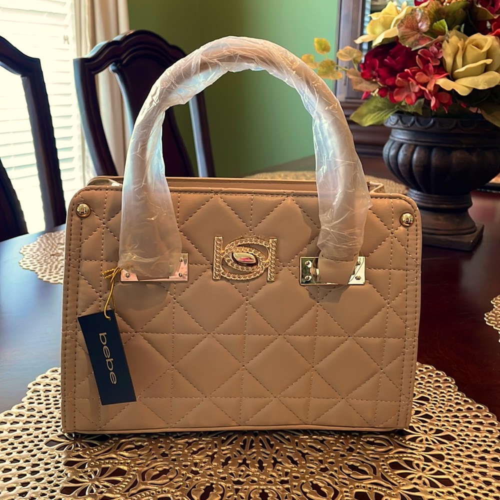 NWT bebe Tilda Satchel Beige Bag 👜